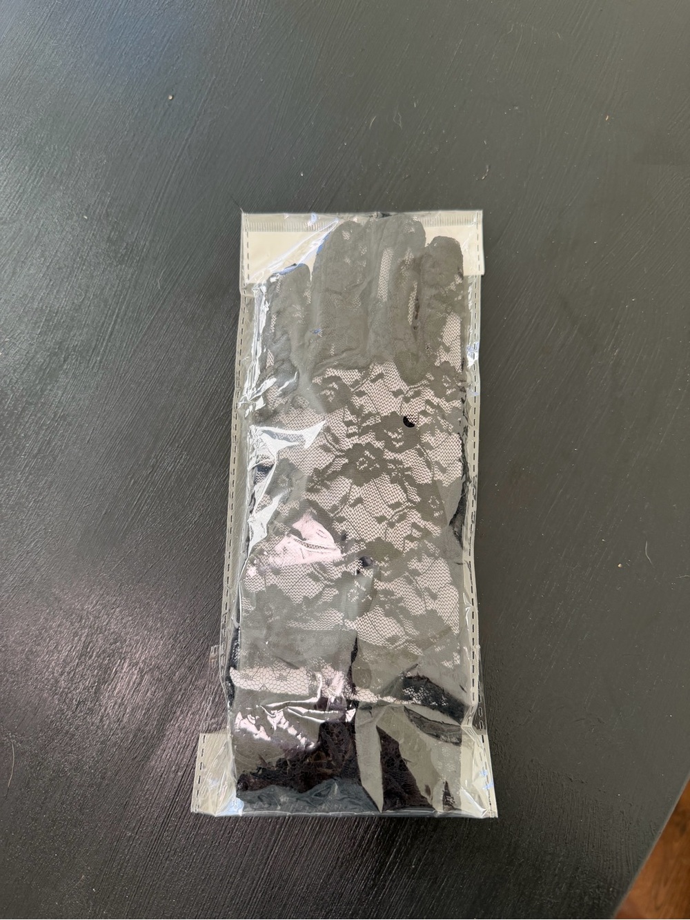 Source Unknown Black Lace Men’s Gloves